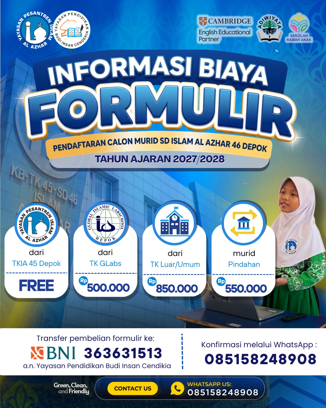 Informasi Biaya Formulir